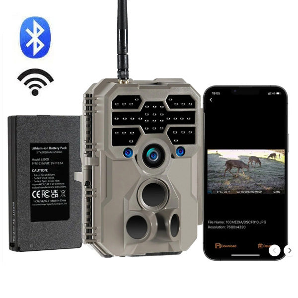 GardePro A80 Pro Wifi Bluetooth 4k Black Flash Trail Camera
