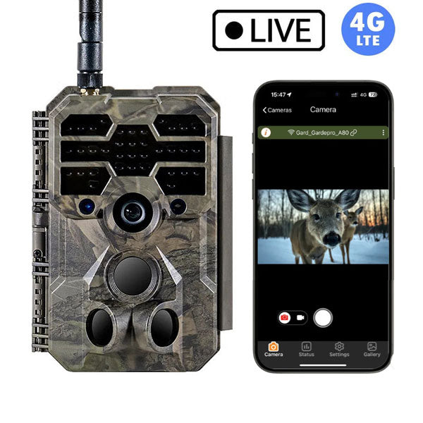 GardePro X80GL 4G Live Stream GPS 4K No Glow Trail Camera