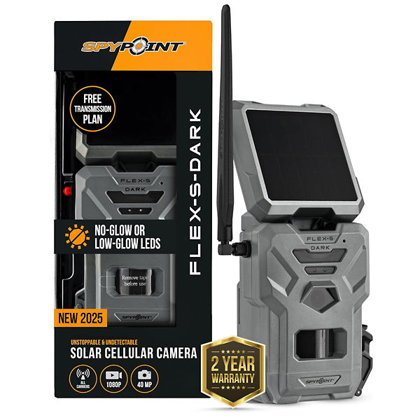 Spypoint FLEX-S Dark 4G Trail Camera with Solar Kit