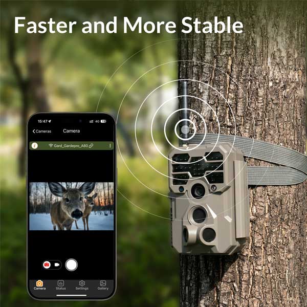GardePro A80 Wifi Bluetooth 4k Black Flash Trail Camera